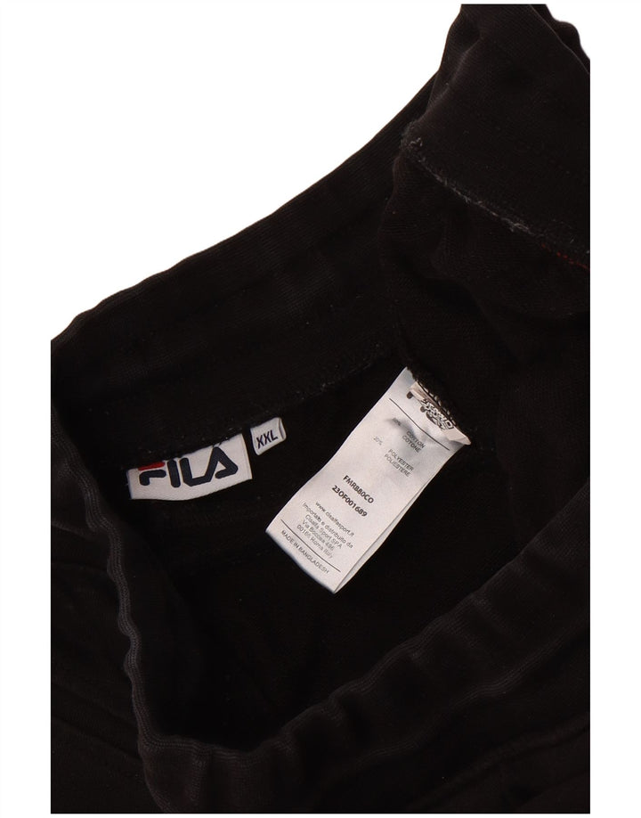 Męskie spodnie dresowe Fila 2XL, czarne, bawełniane