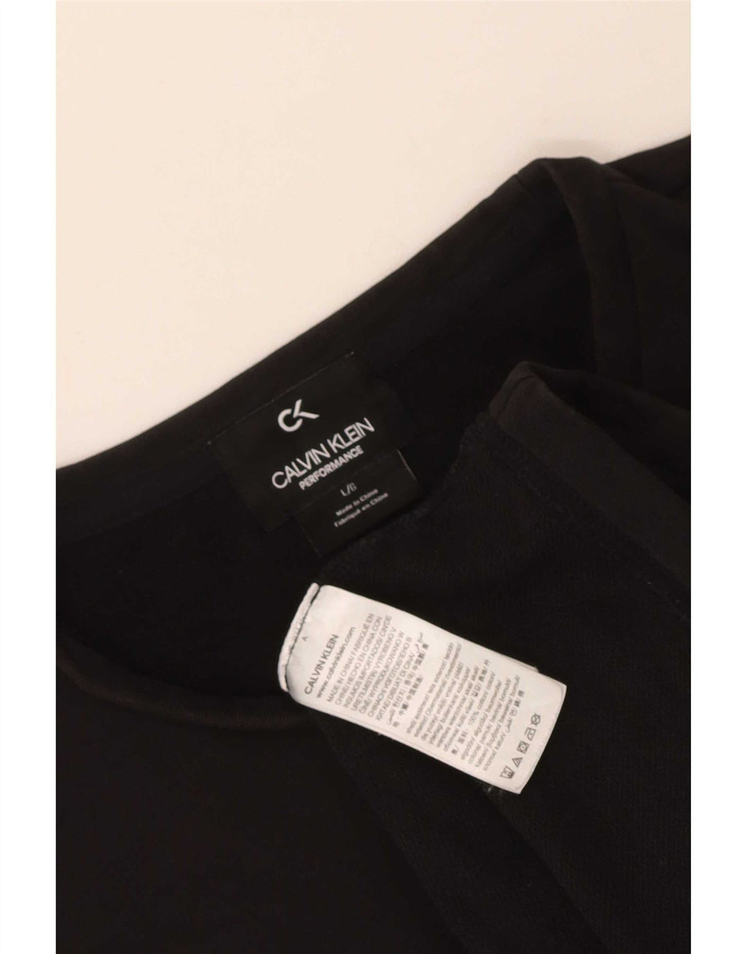 Damski top Calvin Klein z długim rękawem, UK 14, duży, czarny, bawełniany