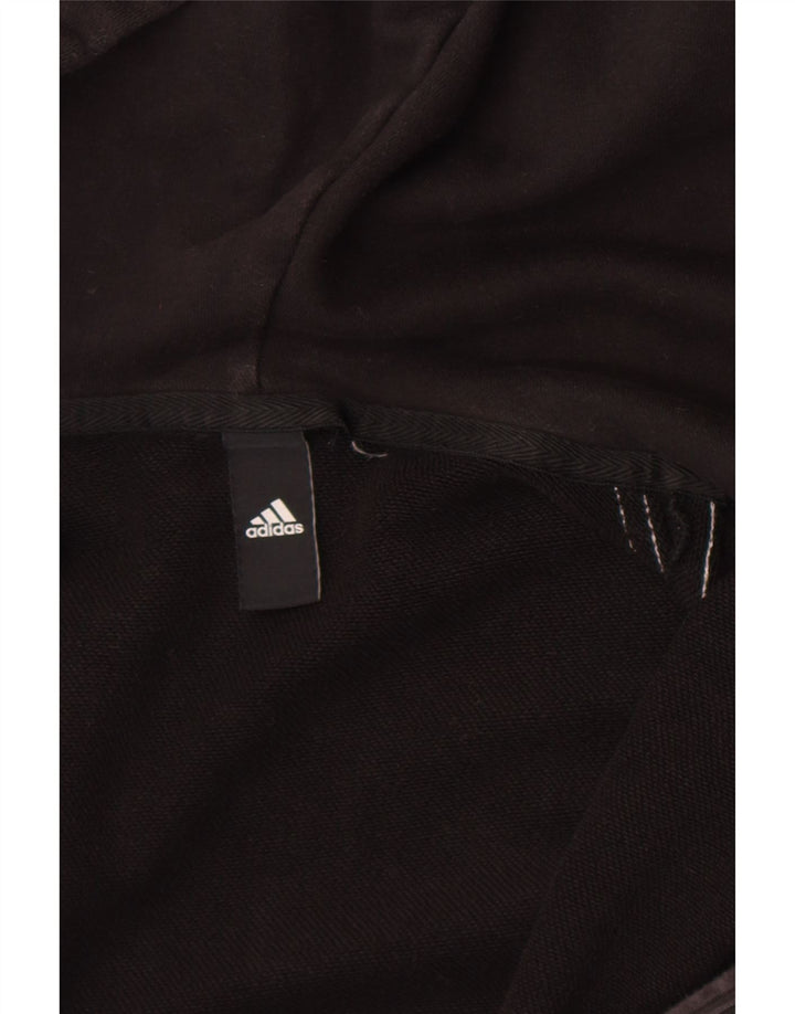 Adidas Męski sweter z kapturem i zamkiem błyskawicznym, mały, czarny