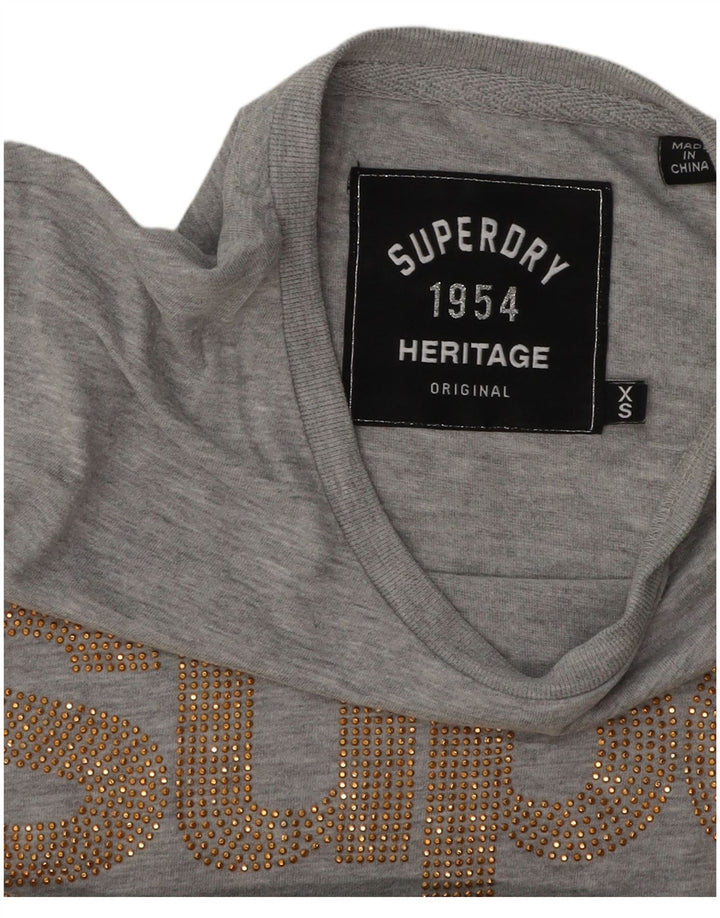 Damska koszulka SUPERDRY Heritage Graphic Top UK 6 XS, szara