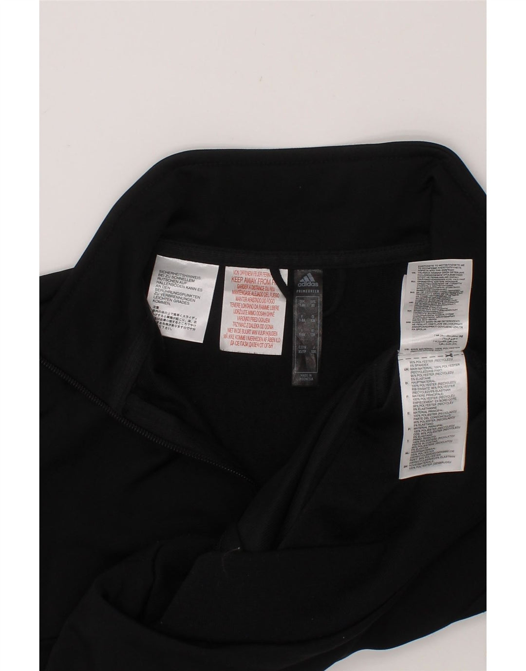 ADIDAS Boys Tracksuit Top Jacket 7-8 Years Black Polyester Vintage Adidas and Second-Hand Adidas from Messina Hembry 