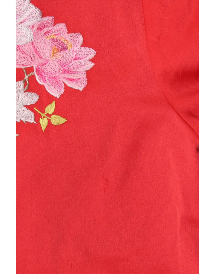 Damska kurtka bomberka Ted Baker UK 12, średni czerwony, kwiatowy poliester