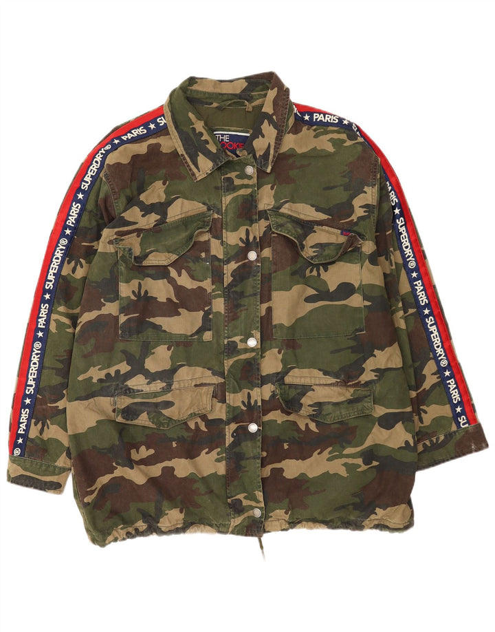 Damska kurtka użytkowa Superdry Graphic UK 14, duży kamuflaż khaki