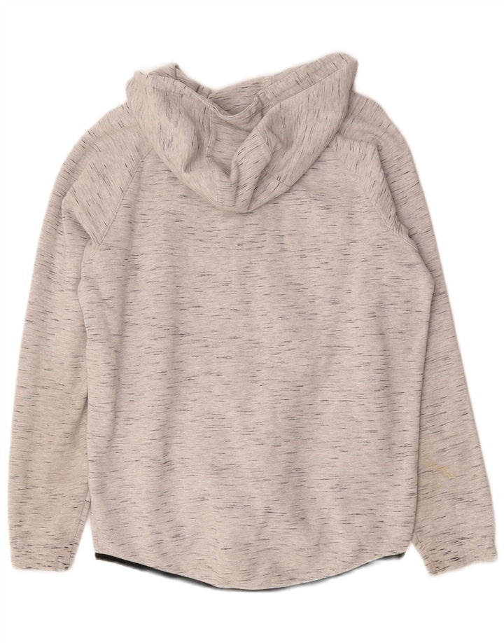 Męski sweter z kapturem i zamkiem błyskawicznym Nike, duży, szary, bawełniany w cętki