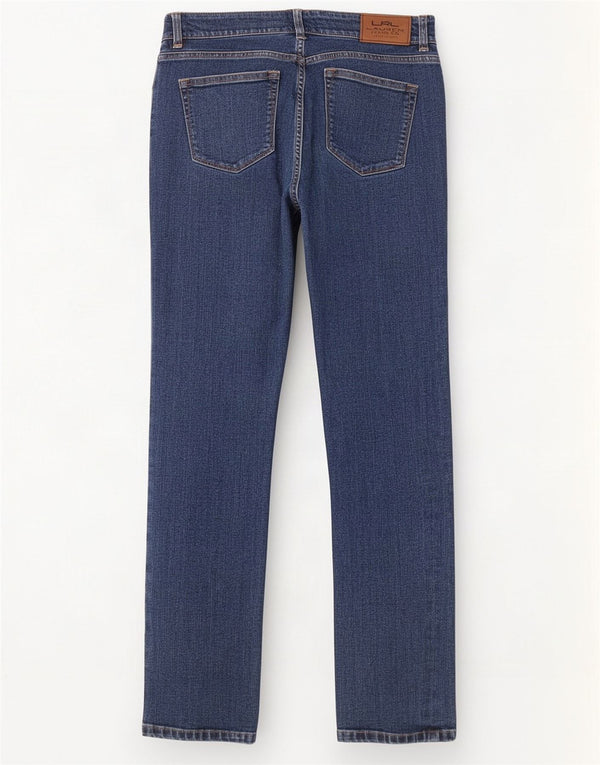 Damskie proste dżinsy Ralph Lauren US 4 Small W26 L30 Niebieskie bawełniane