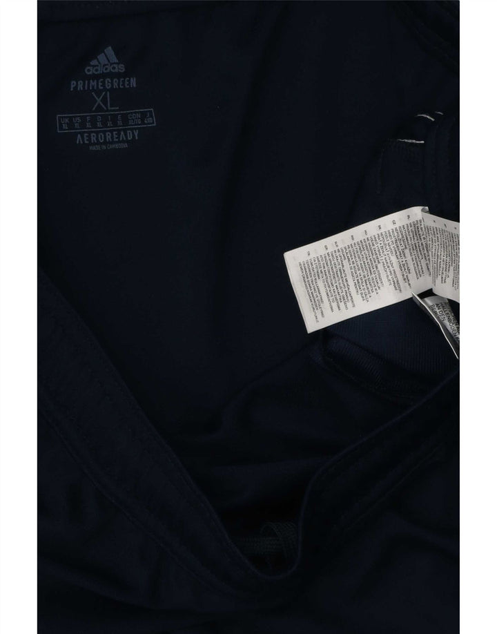 Męskie spodnie dresowe Adidas Aeroready XL granatowe, poliestrowe