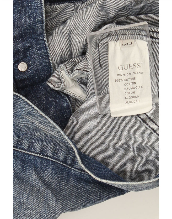 Damska kurtka jeansowa Guess UK 16, duża, niebieska, bawełniana