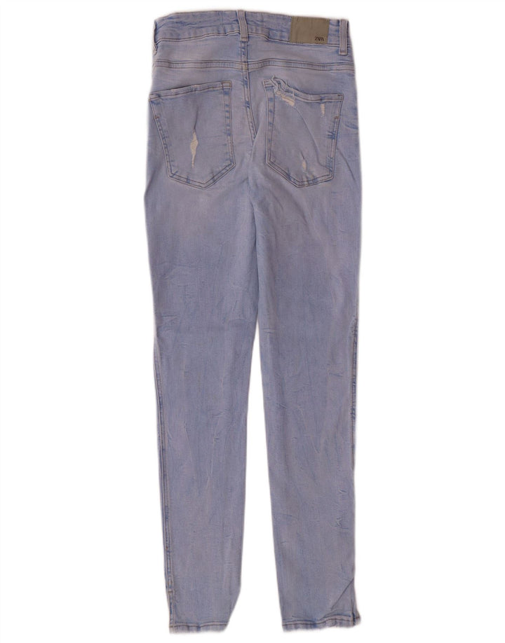 Damskie jeansy skinny Zara EU 36 XS W26 L27 Niebieskie, bawełniane, nowoczesne