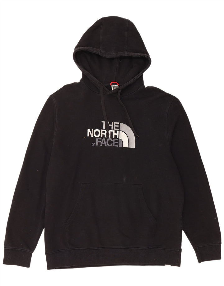 Męski sweter z kapturem i grafiką THE NORTH FACE XL, czarny, bawełniany