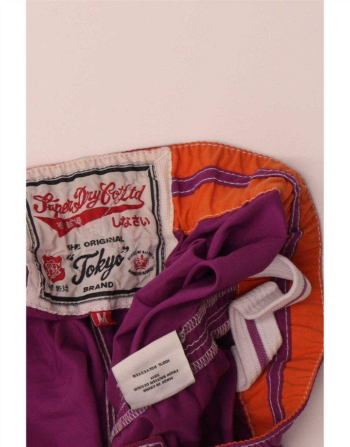 Damskie spodenki kąpielowe Superdry Graphic UK 12, średni fiolet, poliester