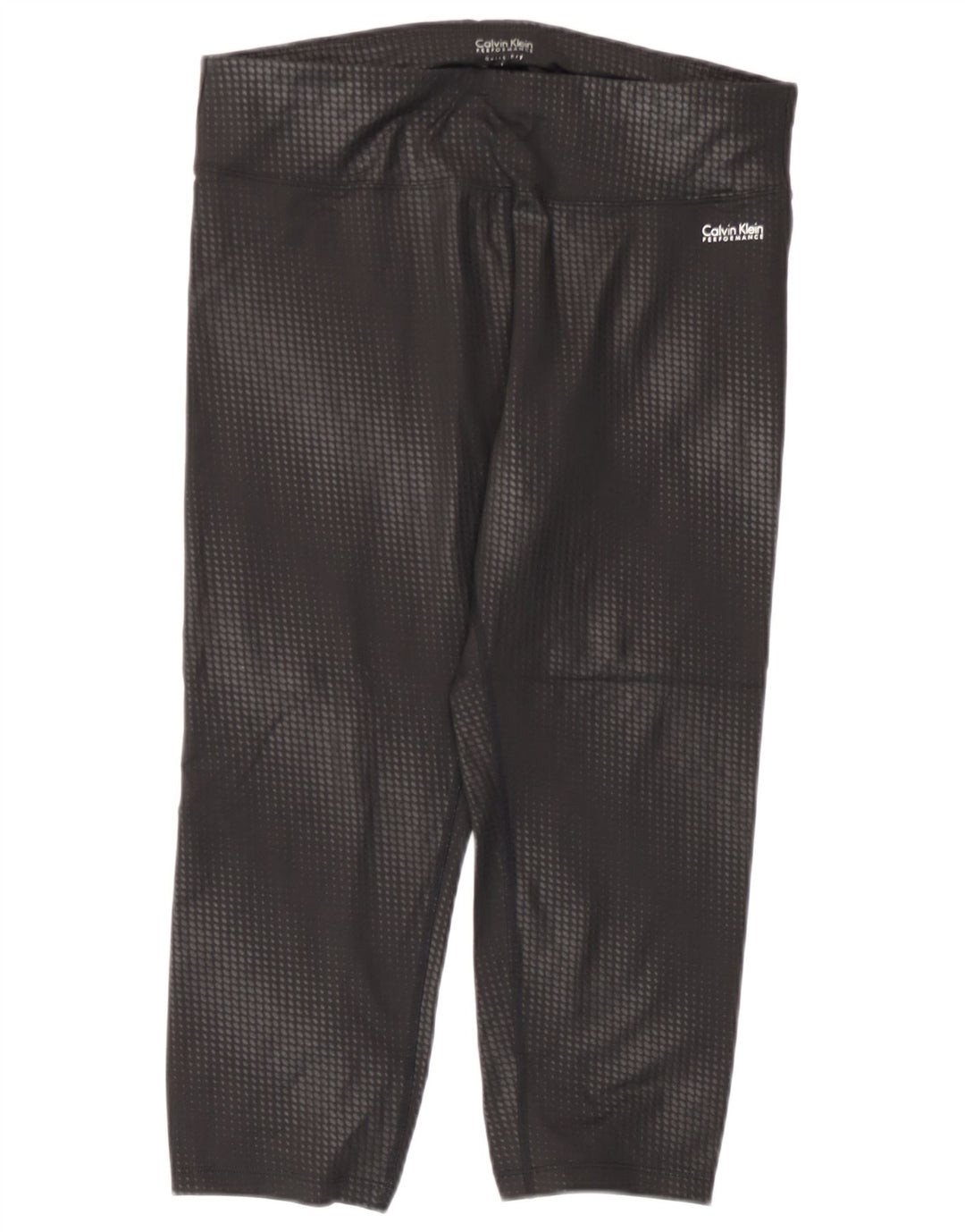 Damskie legginsy Calvin Klein Performance Capri UK 14, duże, czarne, geometryczne
