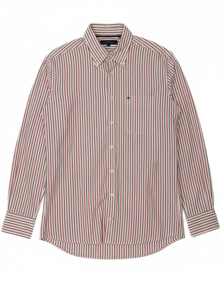 TOMMY HILFIGER Mens Shirt Medium Multicoloured Striped Cotton Vintage Tommy Hilfiger and Second-Hand Tommy Hilfiger from Messina Hembry 