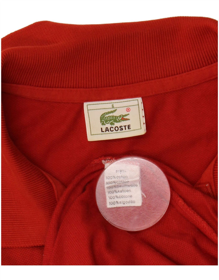 Męska koszulka polo Lacoste, rozmiar 6, XL, czerwona, bawełniana