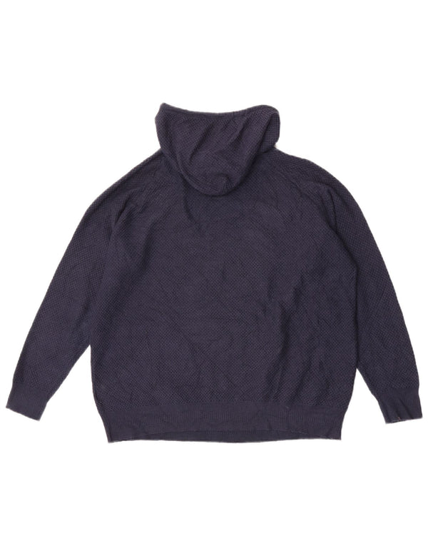 Damski sweter z kapturem Marks & Spencer UK 14, średni granatowy, wiskoza