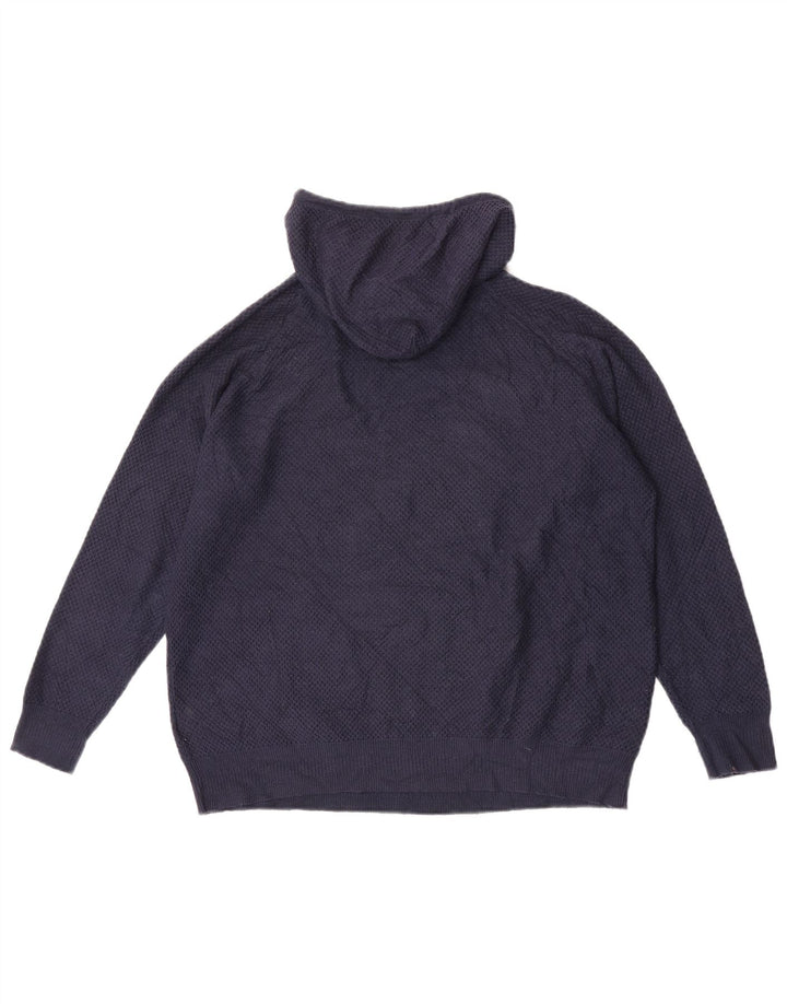 Damski sweter z kapturem Marks & Spencer UK 14, średni granatowy, wiskoza