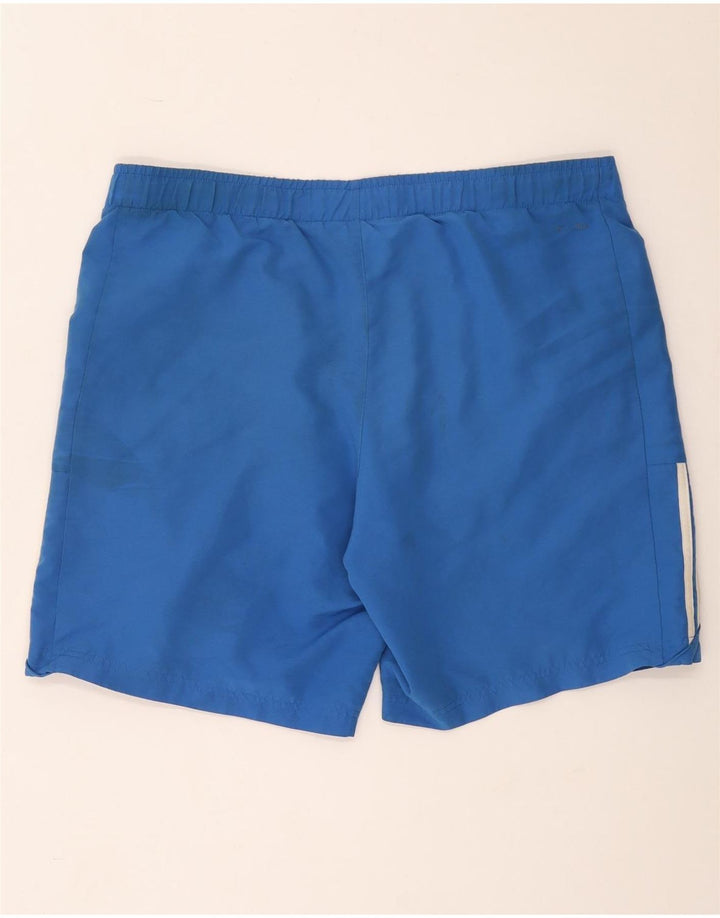 Męskie spodenki sportowe Adidas Climalite, duże, niebieskie, poliestrowe