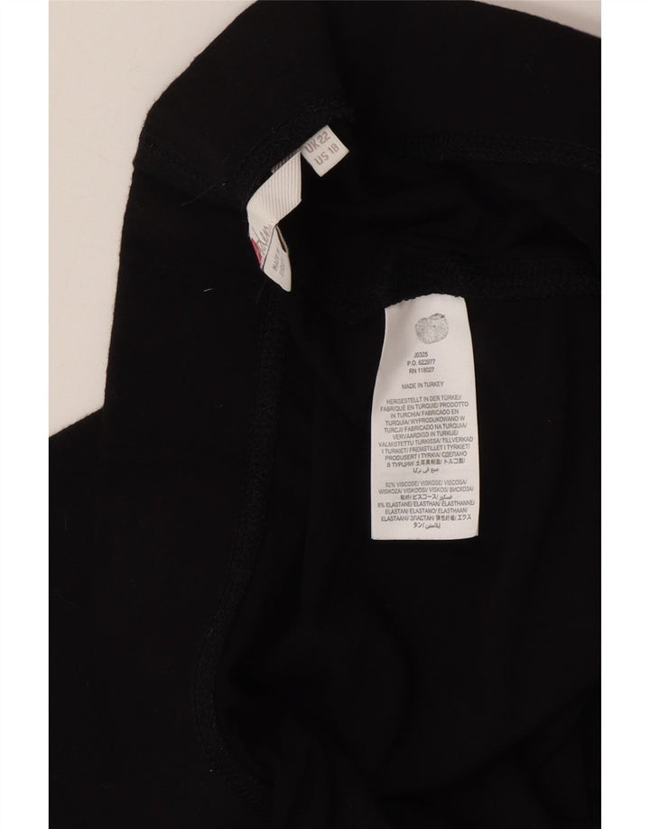 Legginsy damskie Marks & Spencer UK 22 3XL Czarna wiskoza