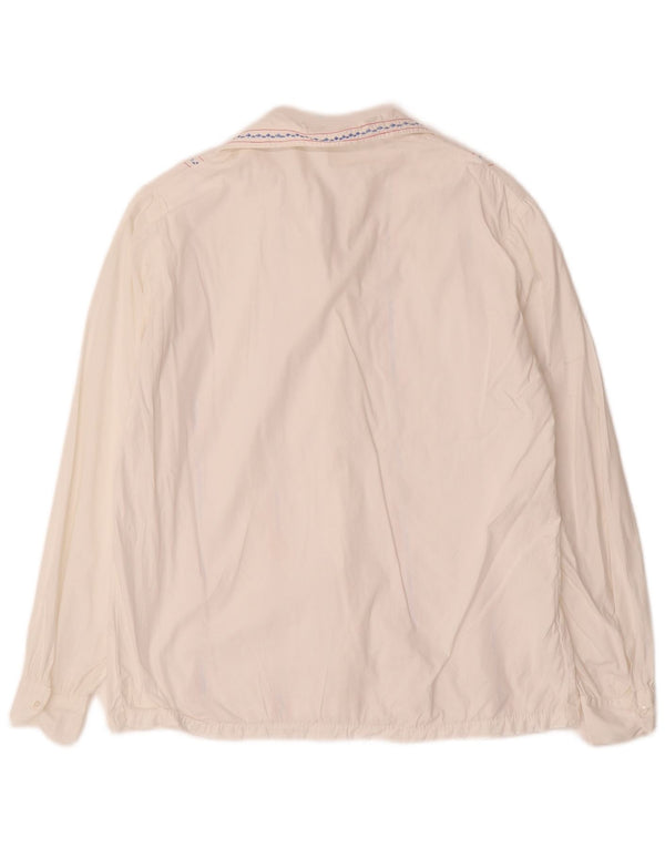 Damska bluzka koszulowa VINTAGE UK 16 w duże białe paski