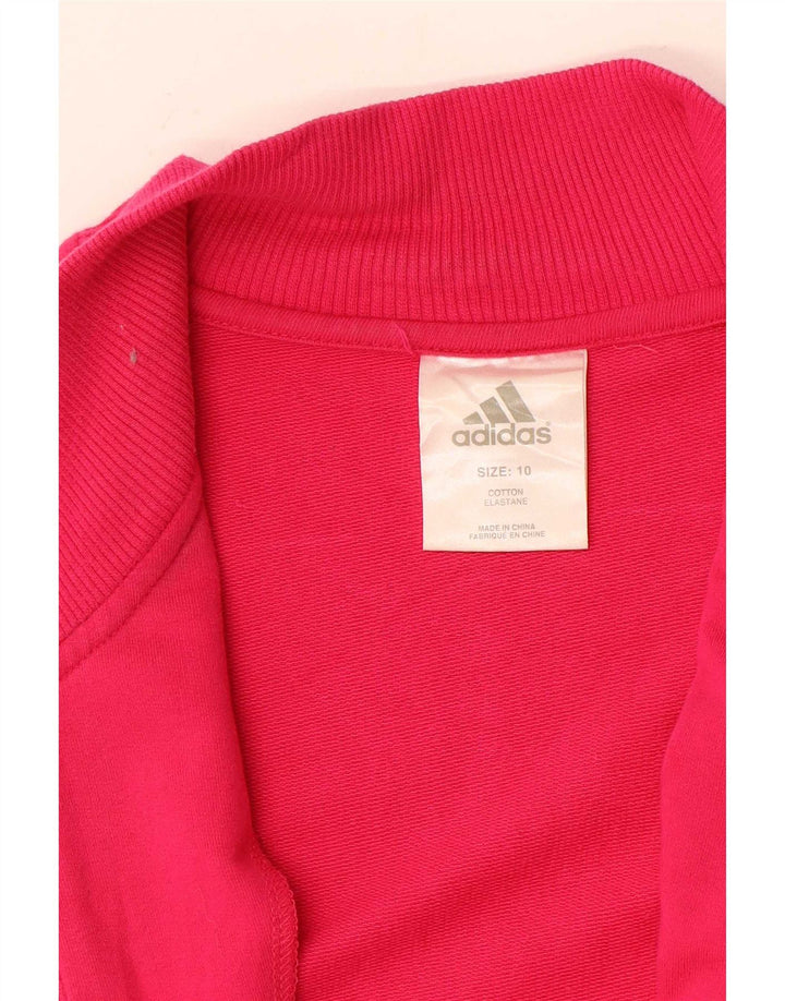 Damska bluza dresowa Adidas UK 10 mała różowa bawełna