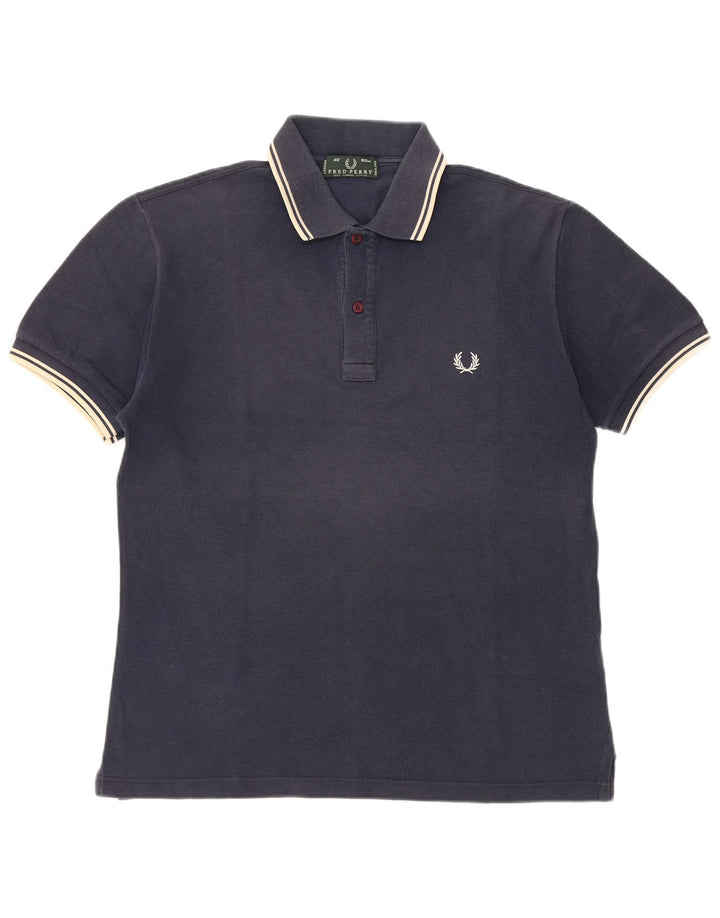 Męska koszulka polo Fred Perry, średnia, granatowa, bawełniana w paski
