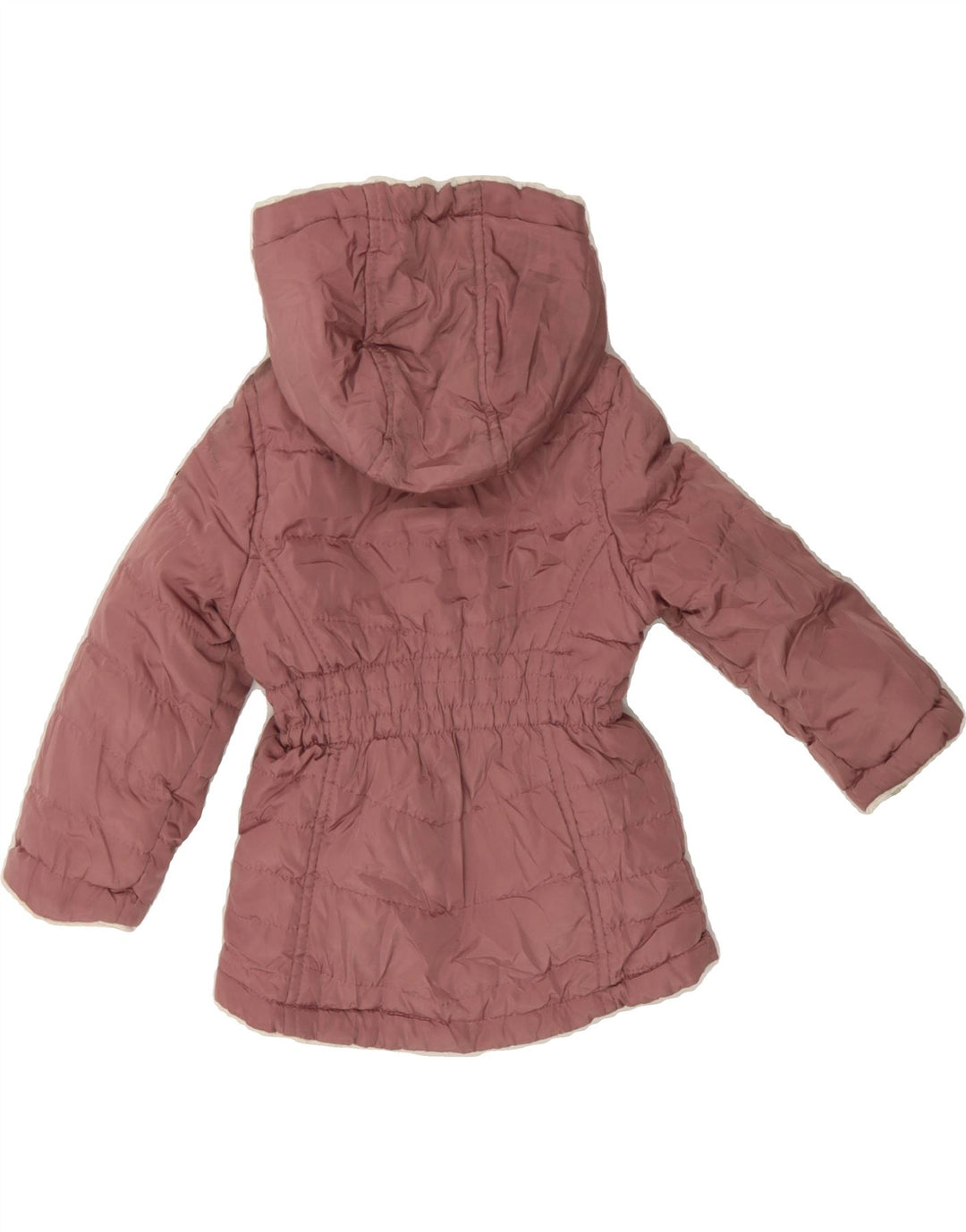 DKNY Girls Hooded Reversible Jacket 3-4 Years Pink Colourblock Polyester Vintage Dkny and Second-Hand Dkny from Messina Hembry 