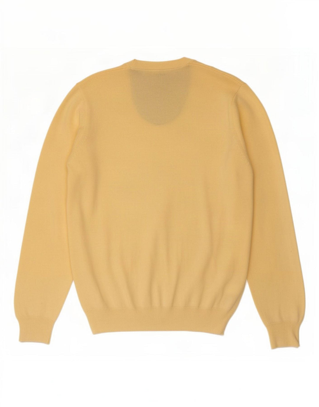 Męski sweter Marks & Spencer Blue Harbor z dekoltem w kształcie litery V, średniożółty