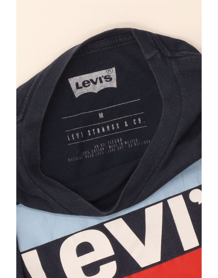 Męski T-shirt z grafiką Levi's, średni, granatowy, bawełniany