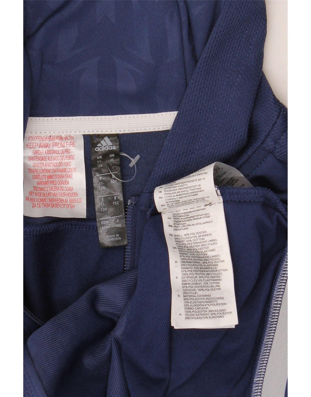 Adidas Chłopięcy MESSI Zip Sweter Z Kapturem 11-12 Lat Granatowy Poliester