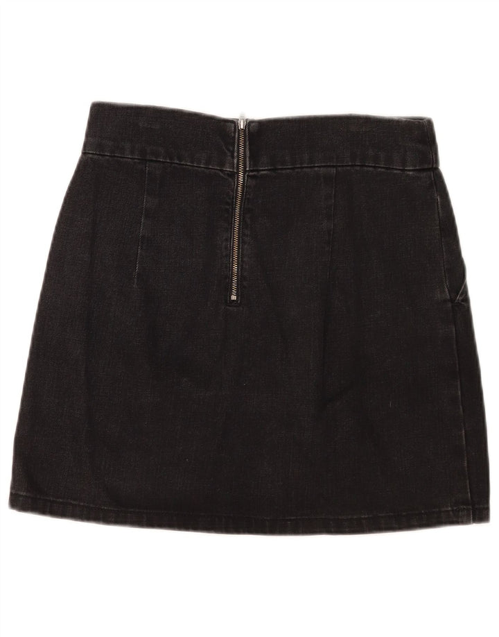 Damska mini spódniczka dżinsowa Topshop W28 Średnia czarna bawełna
