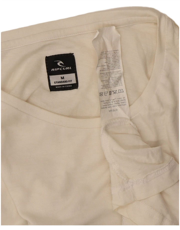 T-shirt męski Rip Curl o standardowym kroju, bawełniany w kolorze średniej bieli