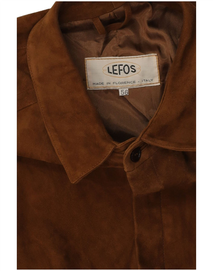 Zamszowa kurtka męska VINTAGE UK 38 średni beż