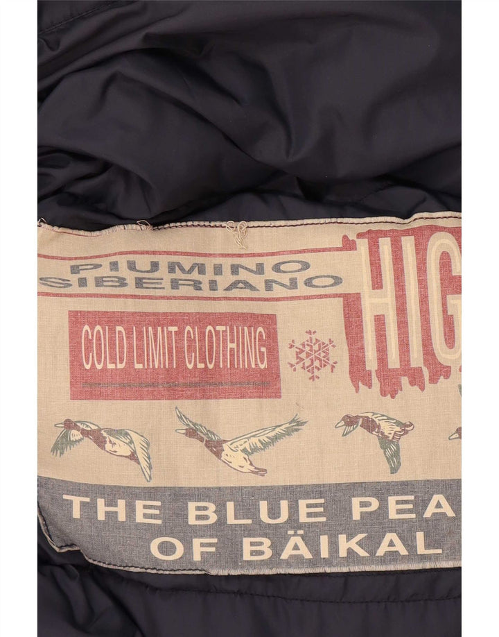 Vintage męska ocieplana kurtka UK 44 2XL granatowa