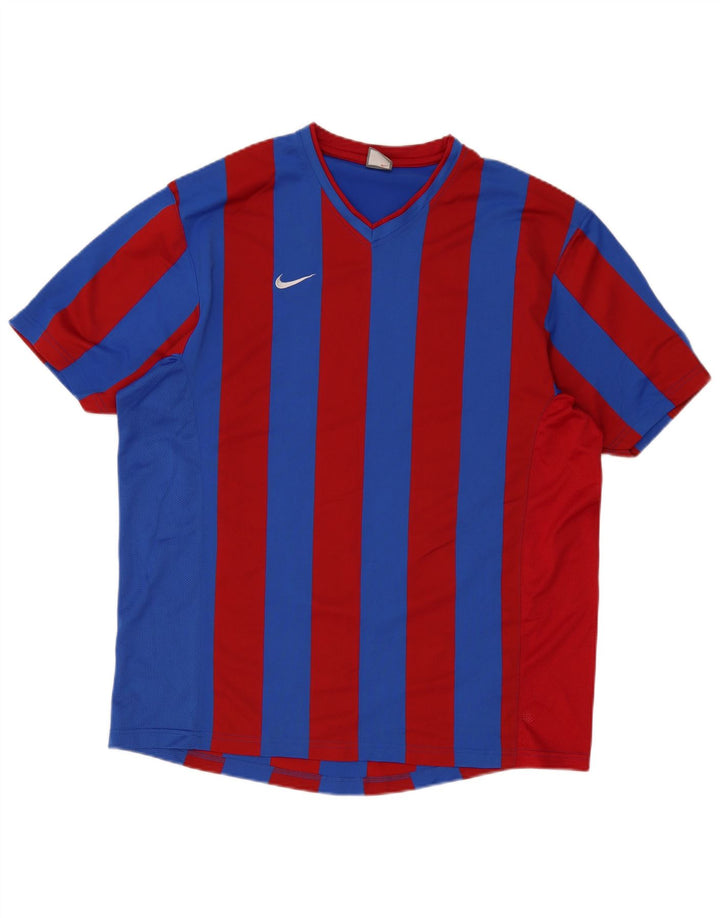 T-shirt męski Nike, 2XL, niebieski, poliestrowy w paski