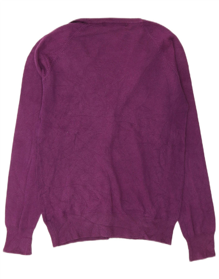Sweter damski Zara, UK 14, średni fiolet, bawełna
