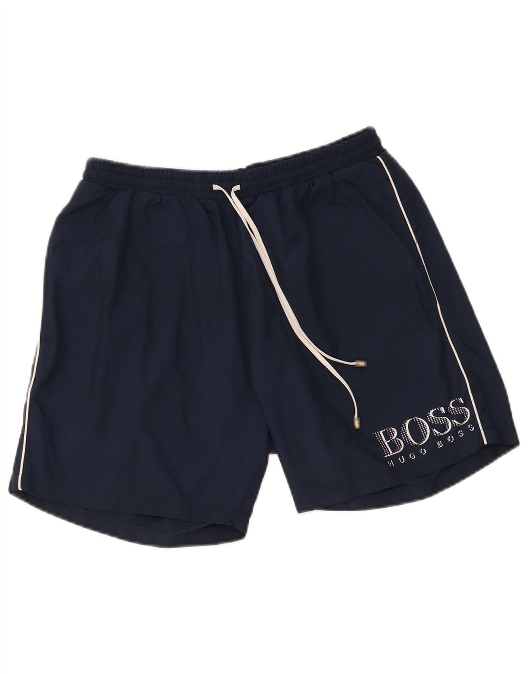 Męskie spodenki sportowe Hugo Boss z grafiką, średni granatowy poliester