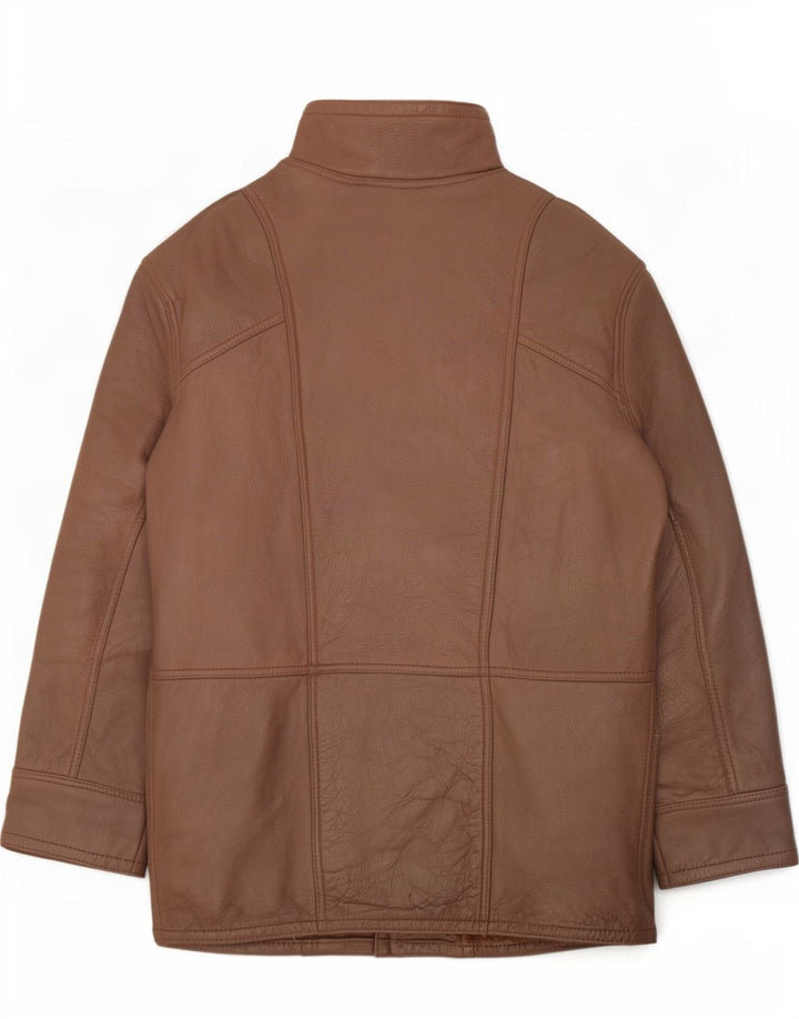 Vintage damska kurtka shearling UK 14 średni brąz