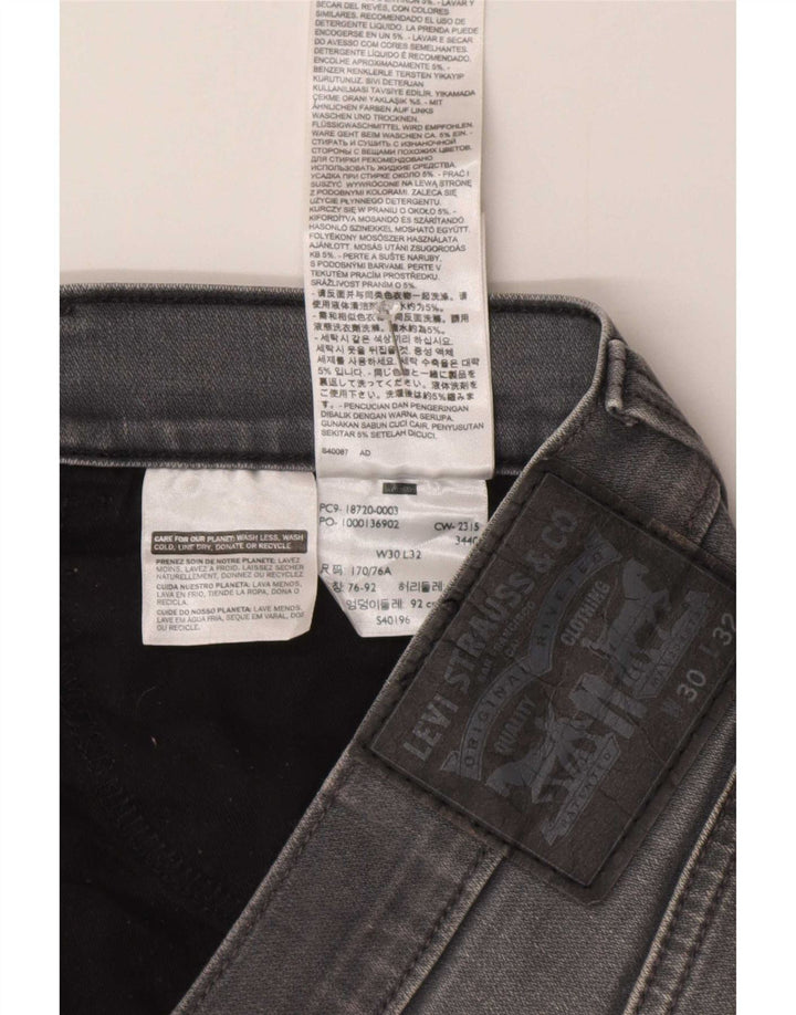 Damskie jeansy Levi's Slim W30 L29 Szara bawełna