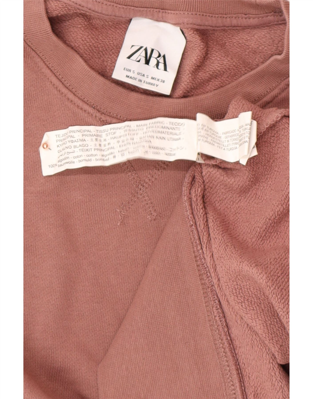 Męski sweter ZARA, mały, różowy, bawełniany