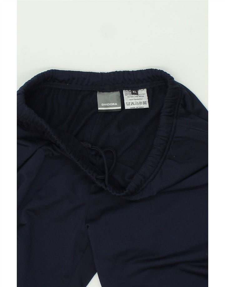 DIADORA Mens Tracksuit Trousers XL Navy Blue Polyester Vintage Diadora and Second-Hand Diadora from Messina Hembry 