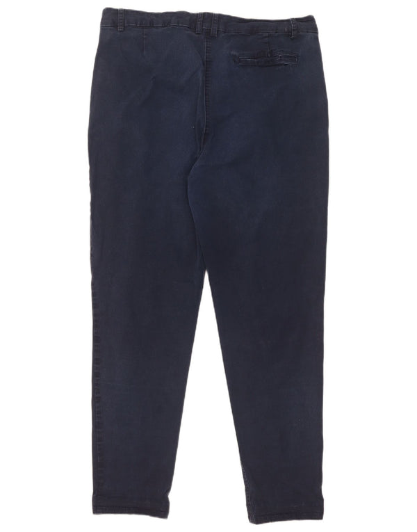 Laura Ashley Womens Slim Chino Trousers UK 14 Large W34 L28 Navy Blue