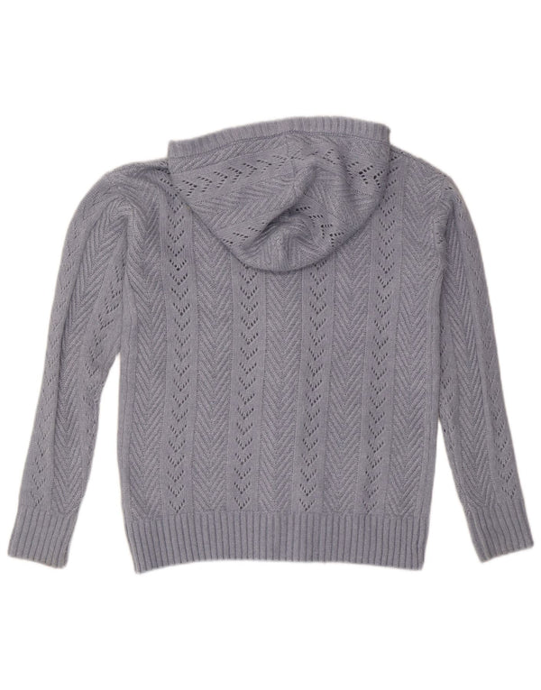 Damski sweter oversize z kapturem FAT FACE UK 6 XS, niebieski nylon