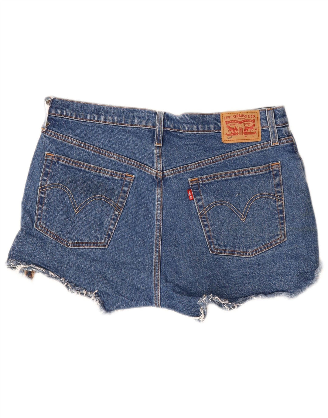 Damskie spodenki jeansowe Levi's 501 W32, duże, niebieskie, bawełniane
