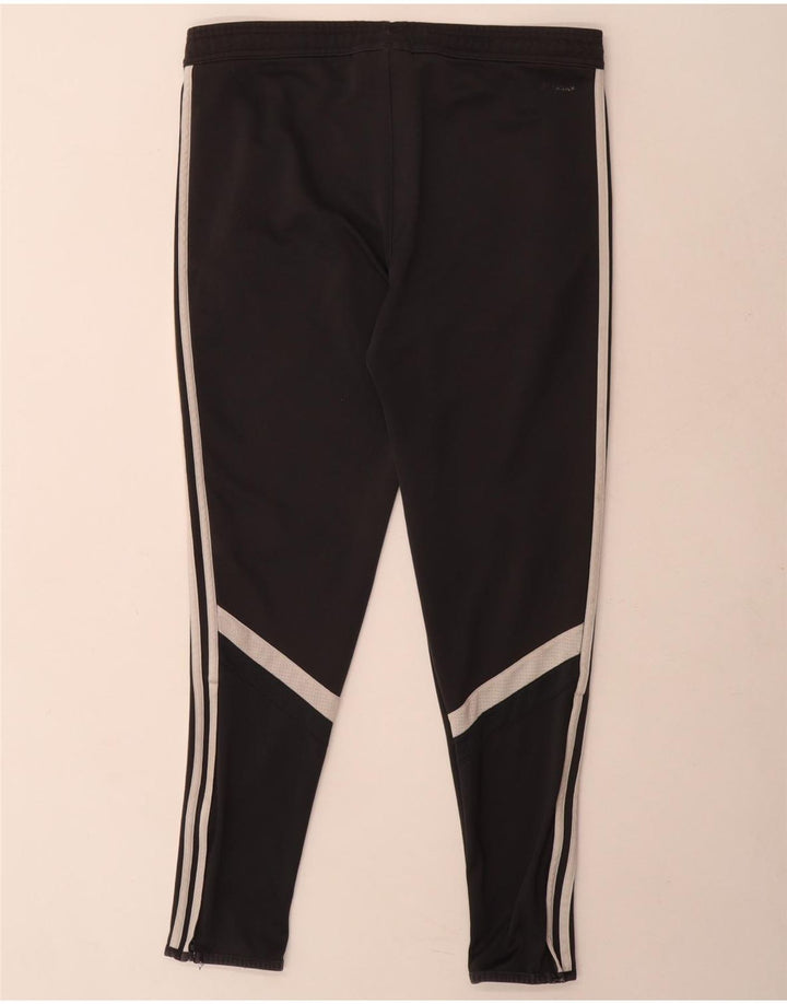 Męskie spodnie dresowe Adidas Climalite, małe, czarne, z blokami kolorów, z poliestru