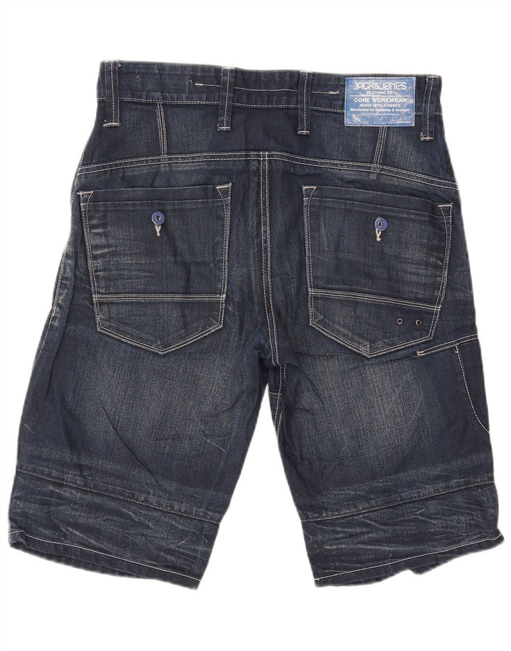 Męskie spodenki jeansowe Jack & Jones Cargo, średnie W32, granatowe, bawełniane