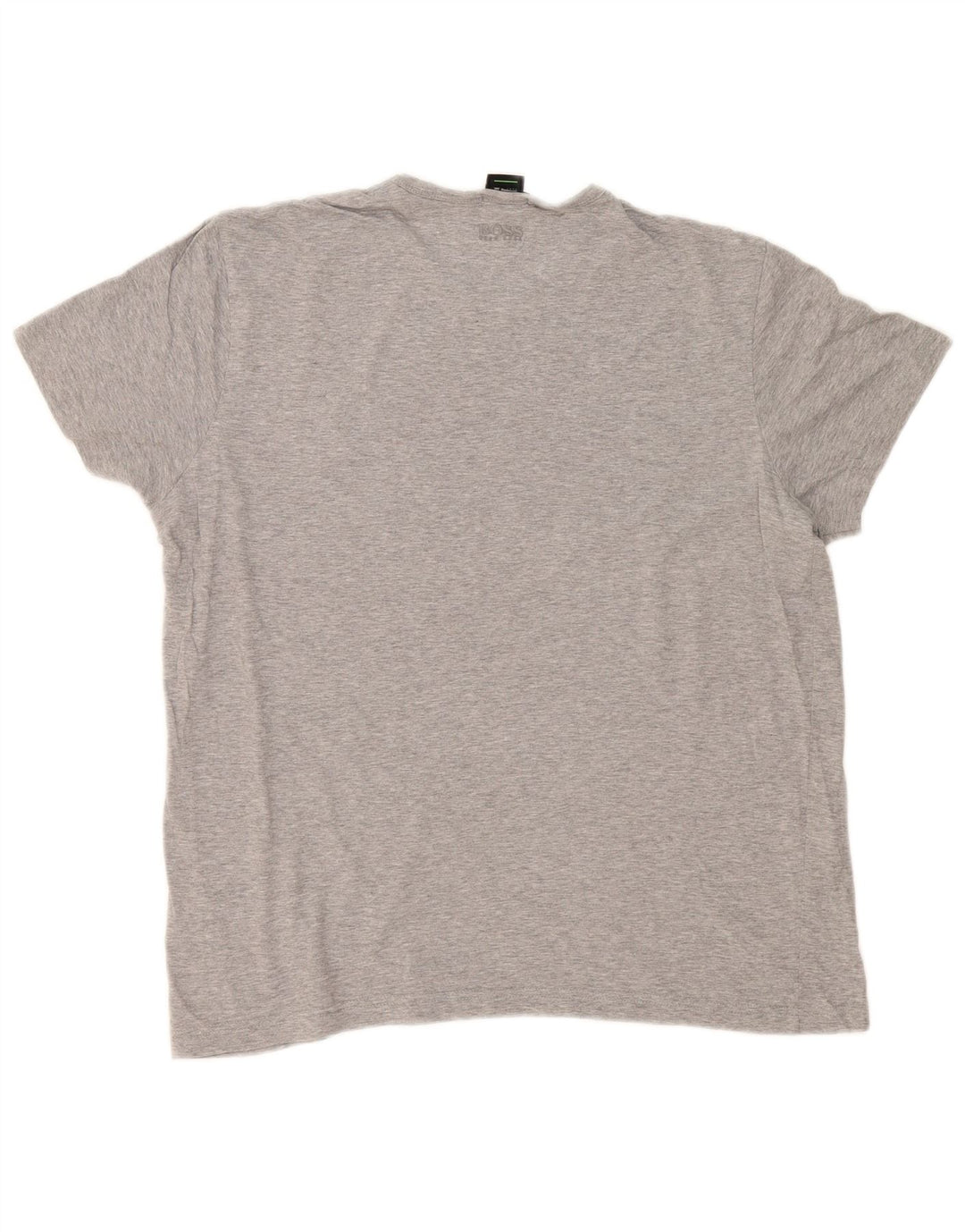 Męski T-shirt z grafiką Hugo Boss o regularnym kroju, duży, szary, bawełniany