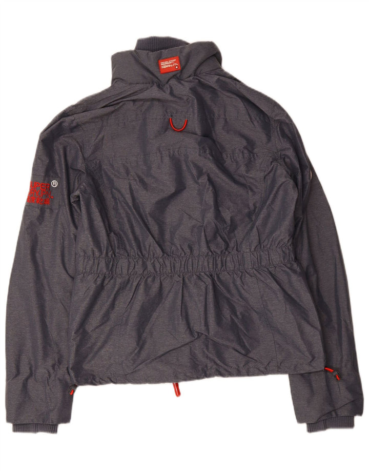 SUPERDRY Womens Windbreaker Jacket UK 18 XL Navy Blue Polyester
