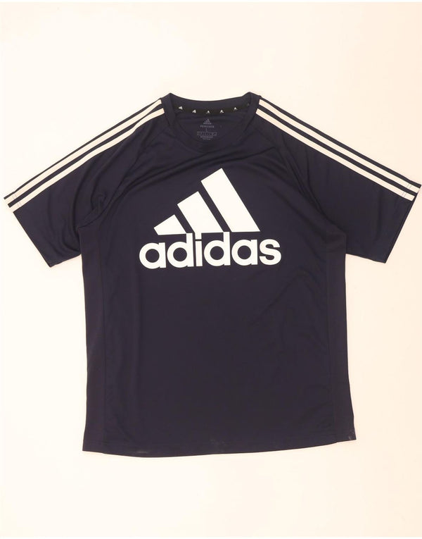 T-shirt męski Adidas Aeroready Graphic Top, duży, granatowy
