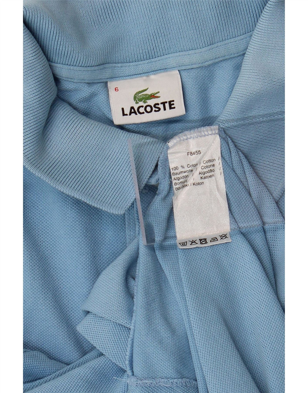 Męska koszulka polo LACOSTE, rozmiar 6, XL, niebieska, bawełniana