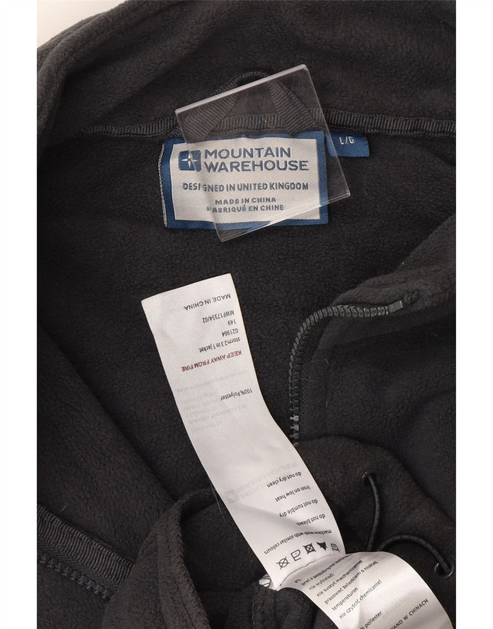 MOUNTAIN WAREHOUSE Mens Fleece Jacket UK 40 Large Grey Polyester Vintage Mountain Warehouse and Second-Hand Mountain Warehouse from Messina Hembry 