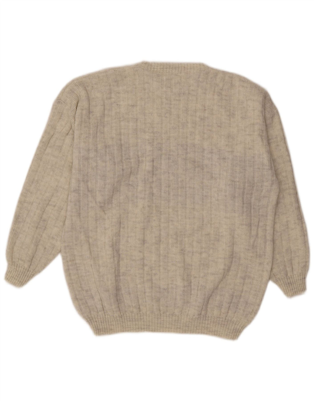 Vintage męski sweter z okrągłym dekoltem XL szary Argyle/diament